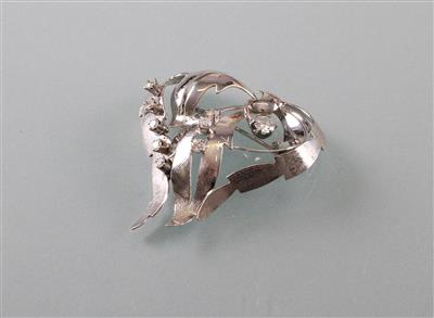 Brillantbrosche zus. ca. 0,60 ct - Kunst, Antiquitäten und Schmuck