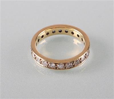 Brillant Memoryring zus. ca. 1 ct - Kunst, Antiquitäten und Schmuck