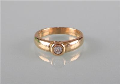 Brillantsolitärring ca. 0,20 ct - Umění, starožitnosti, šperky