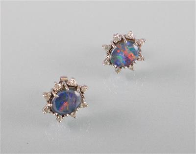 Opal Brillant Ohrstecker zus. ca.0,65 ct - Antiques, art and jewellery