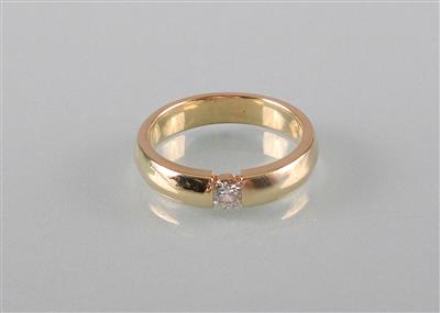 Brillant Solitärring 0,25 ct (grav.) - Umění, starožitnosti, šperky