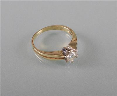 Brillantsolitärring ca.0,25 ct - Umění, starožitnosti, šperky