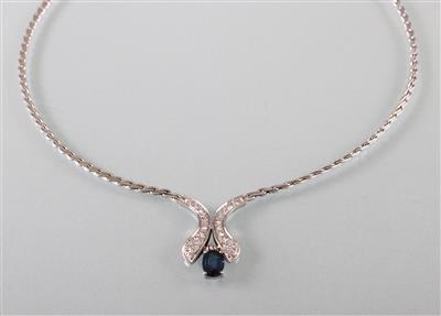 Diamant Saphir Collier - Kunst, Antiquitäten und Schmuck