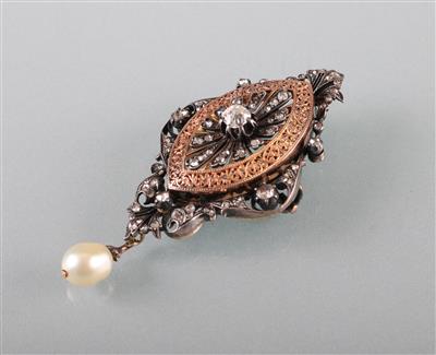 Diamantbrosche um 1900 - Umění, starožitnosti, šperky