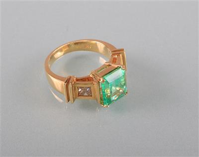 Smaragd Diamantring - Jewellery