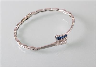 Saphir Brillantarmschmuck zus. ca.0,30 ct - Schmuck