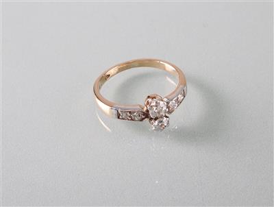 Diamantring zus. ca.0,70 ct - Kunst, Antiquitäten und Schmuck