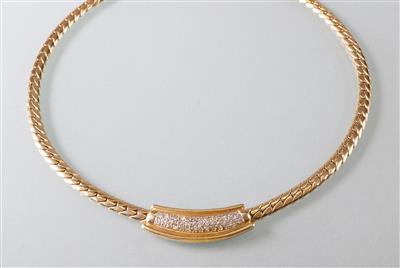 Brillant Diamantcollier zus. ca. 0,60 ct - Umění, starožitnosti, šperky