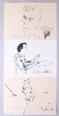 3 Drucke der Dirigenten Karajan, Sauerzopf und Abbado - Kunst, Antiquitäten und Schmuck