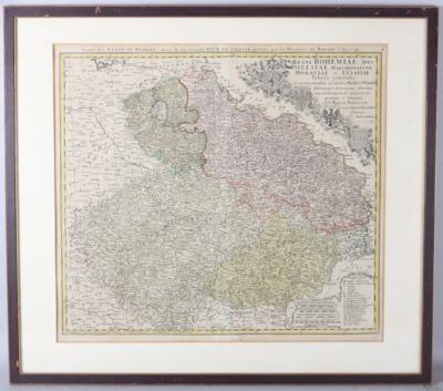 Landkarte Bohemia Moravia Silesia Lusatia - Umění, starožitnosti, šperky