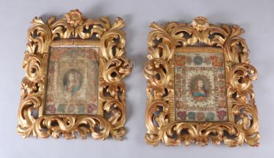 Paar barocke Bilderrahmen - Kunst, Antiquitäten und Schmuck