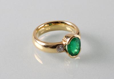 Brillant Smaragdring - Umění, starožitnosti, šperky