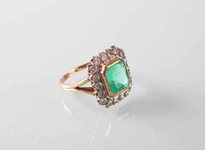 Smaragd Brillant Ring - Umění, starožitnosti, šperky