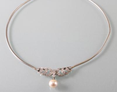Brillant Diamantcollier zus. ca. 0,90 ct - Umění, starožitnosti, šperky