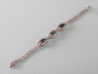 Saphir Diamantarmband zus. ca.1,50 ct - Arte, antiquariato e gioielli