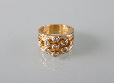 Brillantring zus. ca.0,85 ct - Antiques, art and jewellery