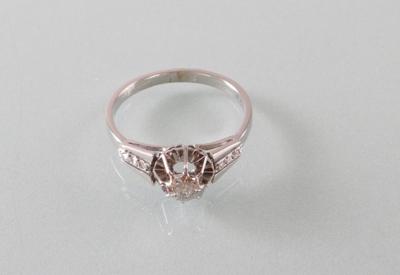 Diamant Brillantring zus. ca. 0,12 ct - Umění, starožitnosti, šperky
