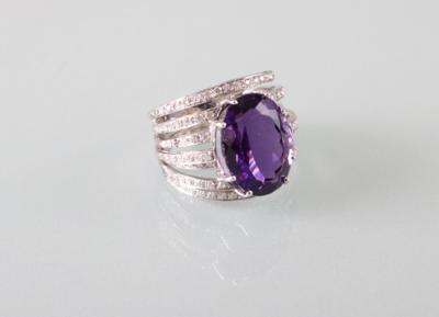 Amethyst Brillant Ring - Arte, antiquariato e gioielli