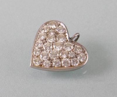 Brillant Herzanhänger zus. ca. 1,70 ct - Umění, starožitnosti, šperky