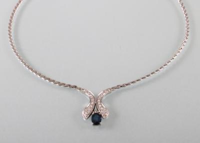 Diamant Saphir Collier - Umění, starožitnosti, šperky