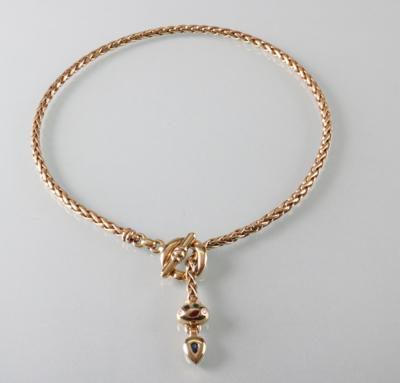 Farbstein Brillantcollier - Arte, antiquariato e gioielli