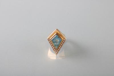 Brillant Aquamarin Ring - Kunst,Antiquitäten und Schmuck