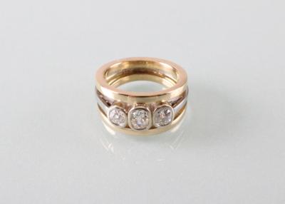 Diamantring zus. ca.0,90 ct - Jewellery, antiques and art