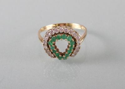 Brillant Diamant Smaragdring - Kunst,Antiquitäten und Schmuck