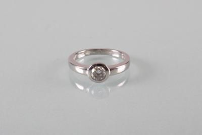 Brillant Solitärring 0,55 ct (grav.) - Klenoty, umění a starožitnosti