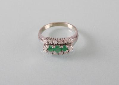 Diamant Smaragdring - Jewellery, antiques and art