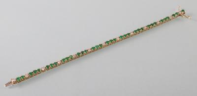 Brillant Smaragdarmkette - Jewellery, antiques and art