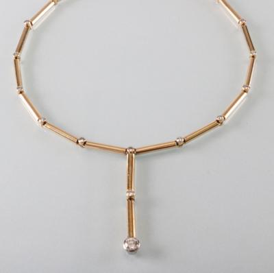 Brillantcollier zus. ca. 1,30 ct - Kunst,Antiquitäten und Schmuck