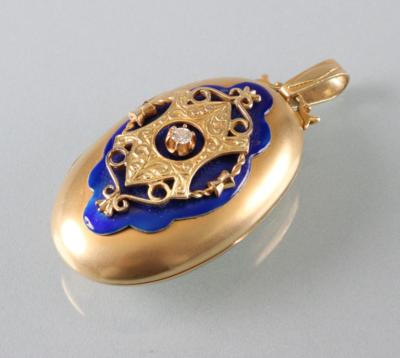 ovales Medaillon mit Brillant - Gioielli, arte e antiquariato
