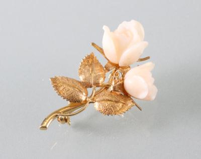 Blütenbrosche "Rosen" - Umělecké starožitnosti a šperky