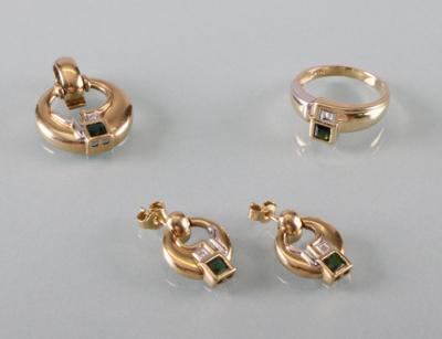 Diamant Schmucksteingarnitur - Art Antiques and Jewelry