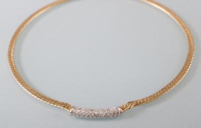 Brillantcollier zus. ca. 0,75 ct - Umělecké starožitnosti a šperky