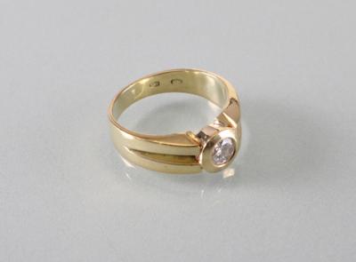 Brillant Solitärring ca. 0,35 ct - Umělecké starožitnosti a šperky