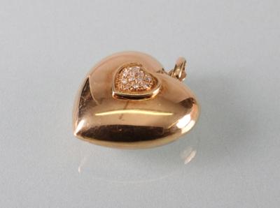 Diamantherz zus. ca.0,12 ct - Art Antiques and Jewelry