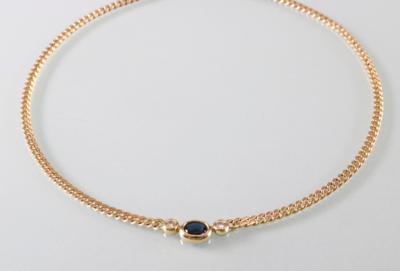 Saphir Brillantcollier - Kunst Antiquitäten und Schmuck