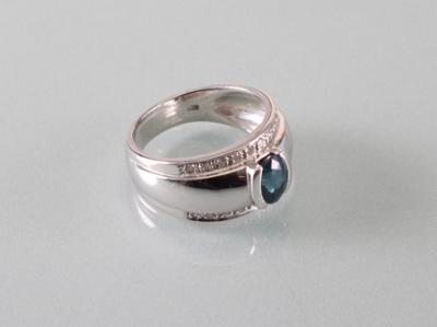 Saphir Diamantring - Kunst Antiquitäten und Schmuck