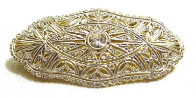 Brillantbrosche ca. 0,15 ct - Art and Antiques, Jewellery