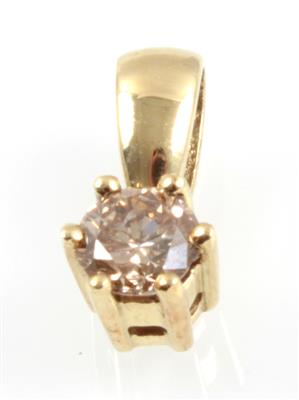 Brillantsolitäranhänger behandelt, 0,50 ct - Art and Antiques, Jewellery - Klagenfurt