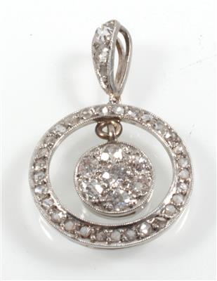 Diamantanhänger zus. ca. 0,80 ct - Umění, starožitnosti, šperky