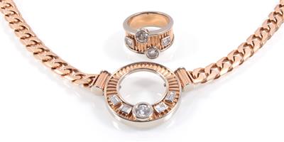 Diamantschmuckgarnitur zus. ca. 2,30 ct - Arte, antiquariato e gioielli