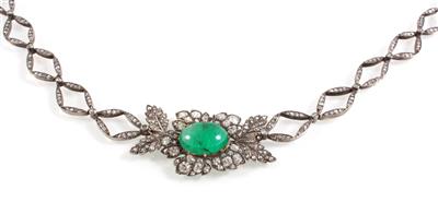Diamant Smaragdcollier - Arte, antiquariato e gioielli