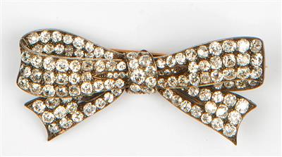 Diamantbrosche zus. ca. 13,50 ct - Umění, starožitnosti, šperky