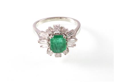 Brillant-Diamant-Smaragd (Damen) ring - Arte, antiquariato e gioielli