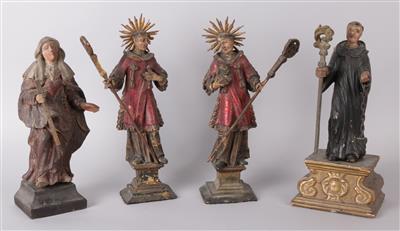 4 Heiligenfiguren - Art, antiques and jewellery