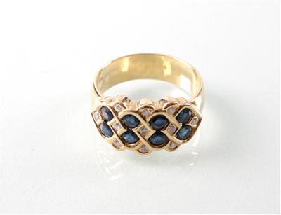 Brillant Saphir (Damen) ring - Art, antiques and jewellery