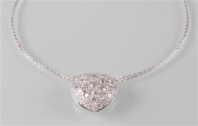 Diamant Collier "Herz" - Art, antiques and jewellery